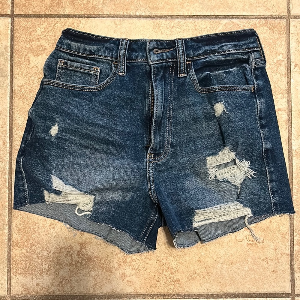 Distressed Denim Shorts